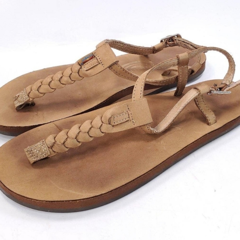 Rainbow flip flops sandals woman